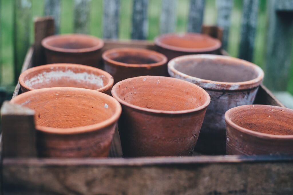 Different size plant pots
