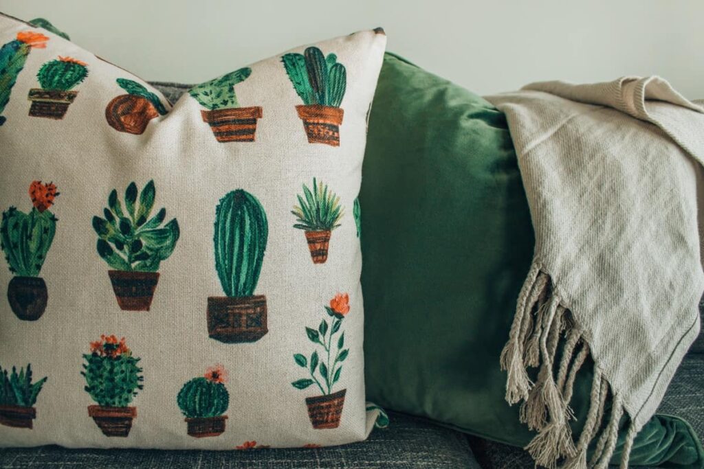 plant themed gifts - cactus pillow